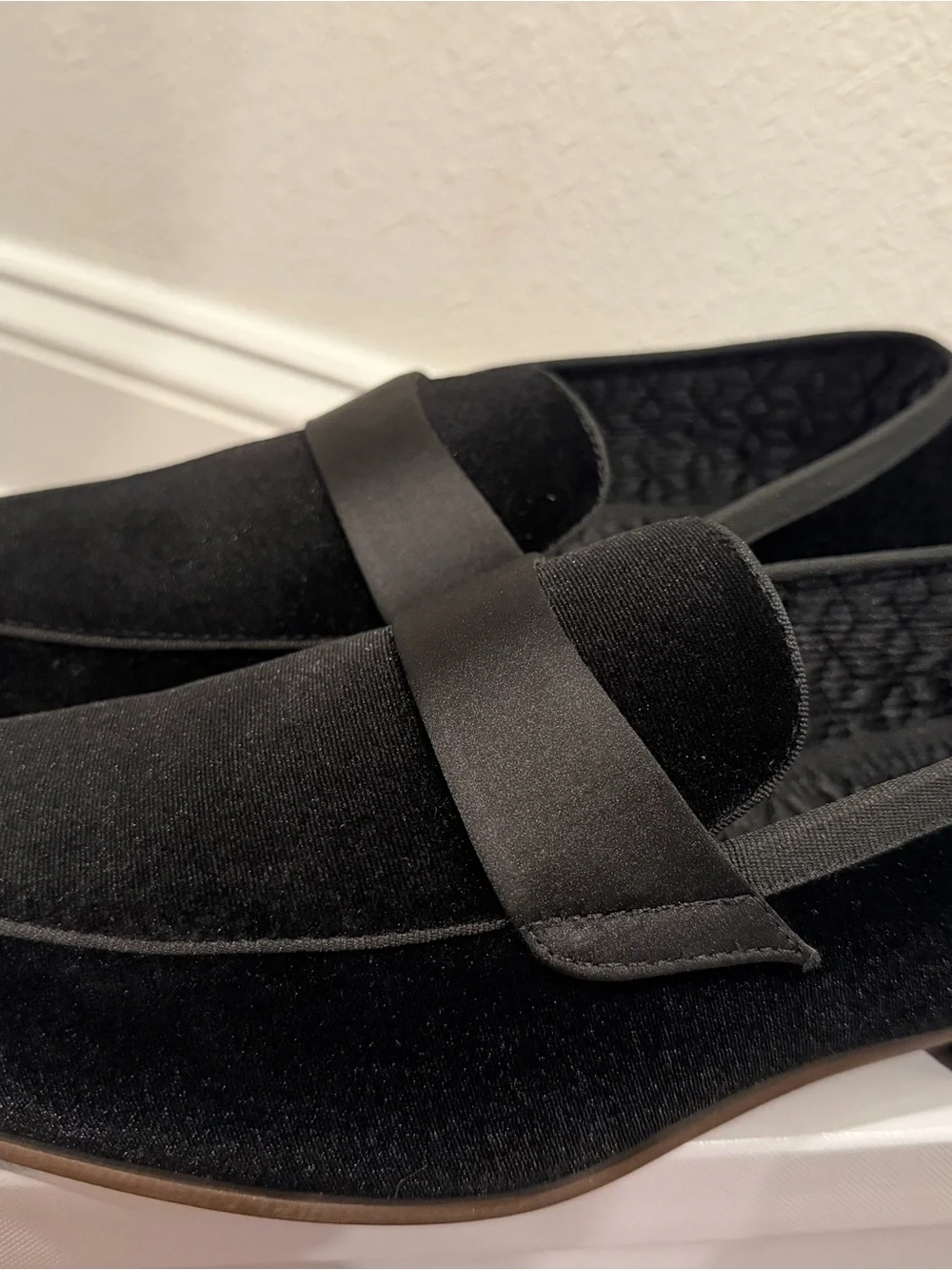 Steve Madden Black Velvet Penny Loafers